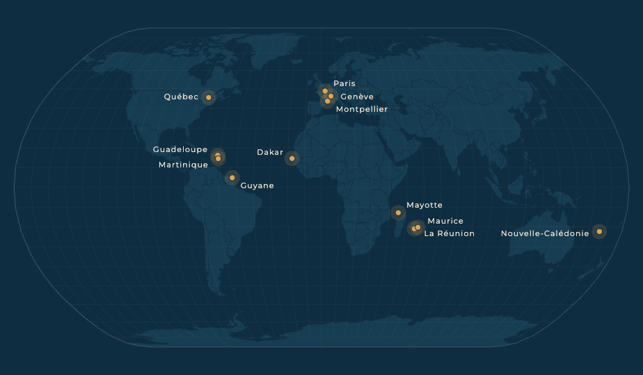 Carte des zones d'intervention Awake Consulting